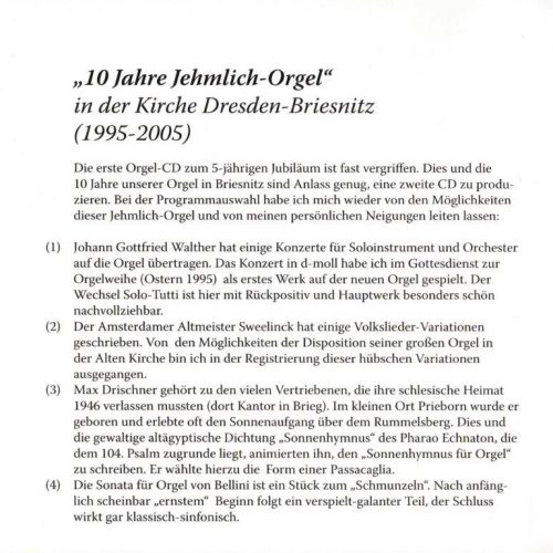 10 Jahre Jehmlich Orgel - 2